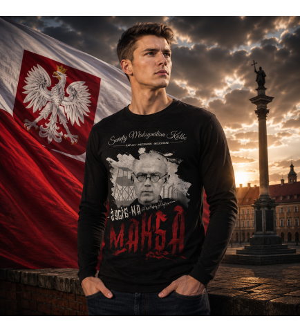 LONGSLEEVE P[ATRIOTYCZNY MAKSYMILIAN KOLBE CZARNA